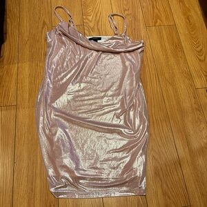 Forever 21 Pink Metallic mini dress size XL